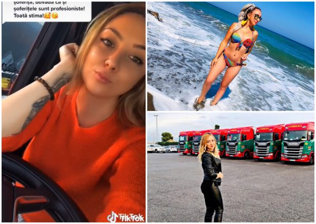 Șoferiță româncă de TIR cu 321.000 de urmăritori pe TikTok: „Nu contează înălțimea, poți să-ți reglezi scaunul și volanul” | VIDEO