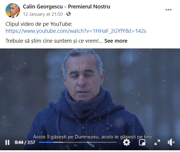 „Premierul AUR” l-a copiat pe Putin scăldându-se într-un lac rece, dar lacul era în Austria, iar ninsoarea a fost adăugată pe calculator!