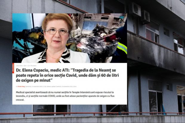 Incendiul de la Balș și avertismentul ignorat al unui medic: “Dăm și 60 de litri de oxigen pe minut”. Ce se întâmplă în saloanele Covid?
