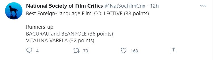 Colectiv a fost desemnat „Cel mai bun film străin” de criticii din SUA