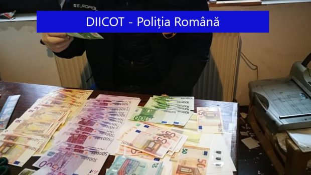VIDEO | Fabrică de bani falși, descoperită la Brașov. Sute de mii de euro contrafăcuți, depistați în 10 state europene