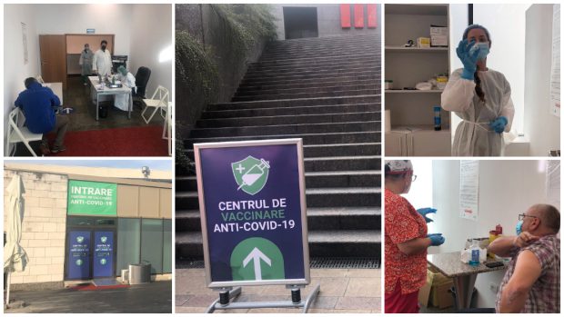66 de trepte până la vaccinarea anti-COVID, la mallul din Timișoara. „Vreau să pot ieși în lume, să scăpăm de nebunia asta cu toții”!