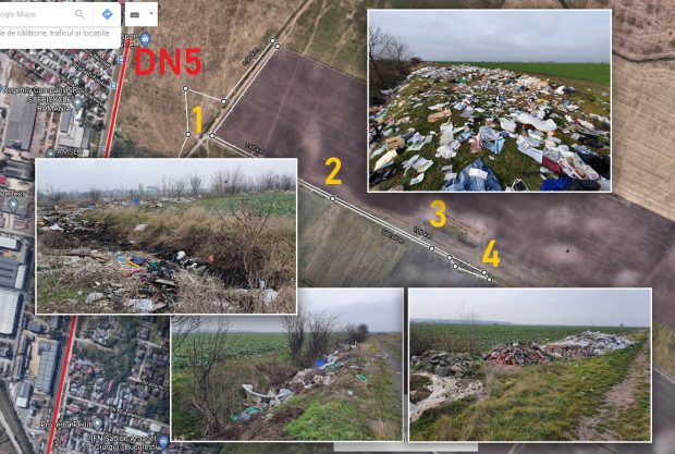 Salba de gunoaie a Bucureștiului. Trei hectare de deșeuri între Jilava și Măgurele: saci cu deșeuri periculoase aruncați la întâmplare