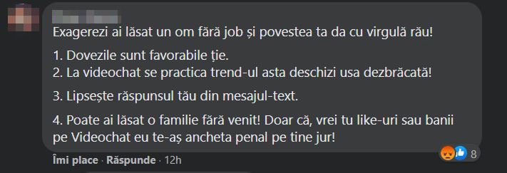 „Toate primiți avansuri, nu înseamnă că vă violează”. Tânăra hărțuită de curierul Glovo a fost bombardată cu mesaje care o învinovățesc pe ea
