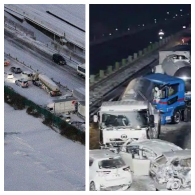 VIDEO| Carambol pe o autostradă din Japonia. Peste 130 de mașini au fost distruse