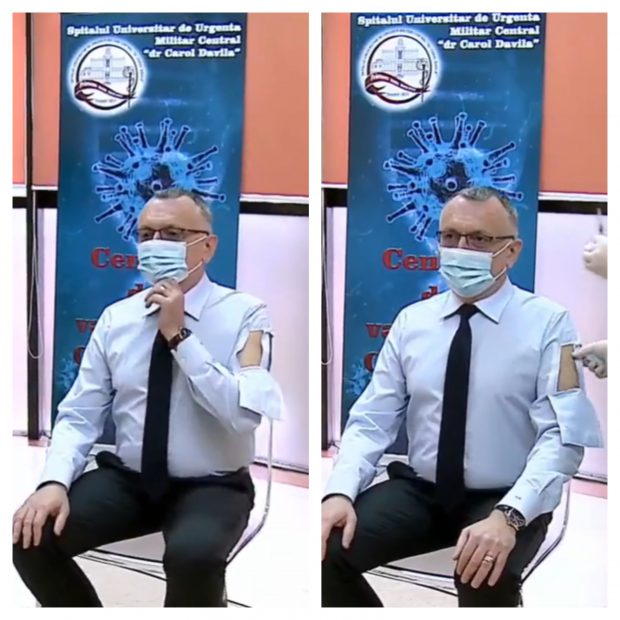 Imaginea zilei: cămașa ministrului educației, în centrul atenției la vaccinare