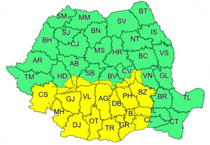 Cod galben de ninsori în sudul țării. În București stratul de zăpadă poate ajunge la 20 de centimetri
