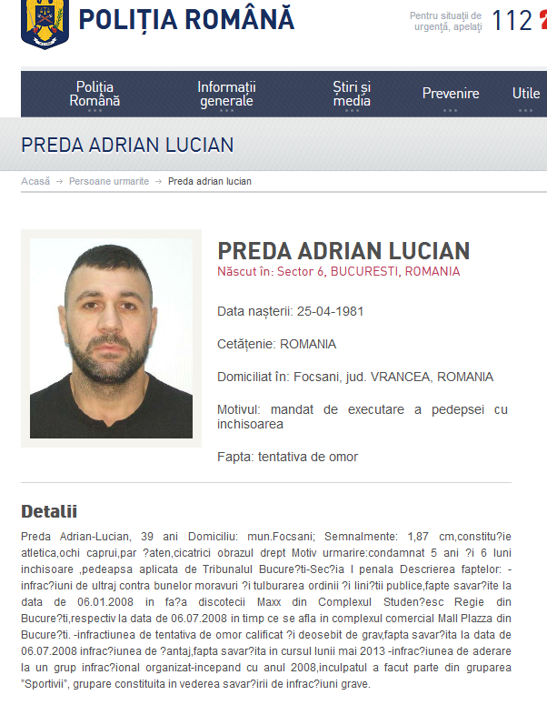 Un român povestește cum a fost agresat în Londra de Adrian Preda, unul dintre liderii clanului Luptătorilor, dat în urmărire în România