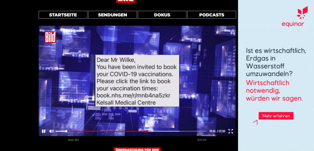 Un cetățean german a fost programat să se vaccineze în Marea Britanie: „Am primit mesajul prin SMS”