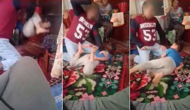 Procurorii nu au cerut arestarea bărbatului care își bătea cu un lemn copilul, ci l-au plasat sub control judiciar. Familia, plasată într-un centru de protecție