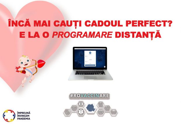 Mesaj de Valentine’s Day din partea Comitetului de coordonare a vaccinării: Programează-ţi jumătatea la cele două întâlniri salvatoare