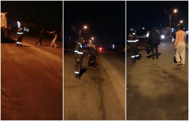 Tineri bătuți crunt la Orăștie după ce au pozat un camion plin cu lemne pentru a verifica dacă e transport legal. Agresorii le-au spart și mașina