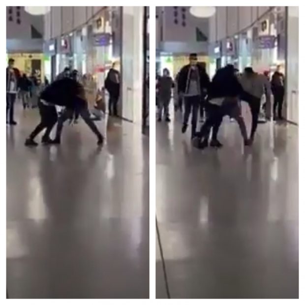 VIDEO | Bătaie într-un mall din Craiova. Patru tineri s-au luat la bătaie din cauza unor parfumuri