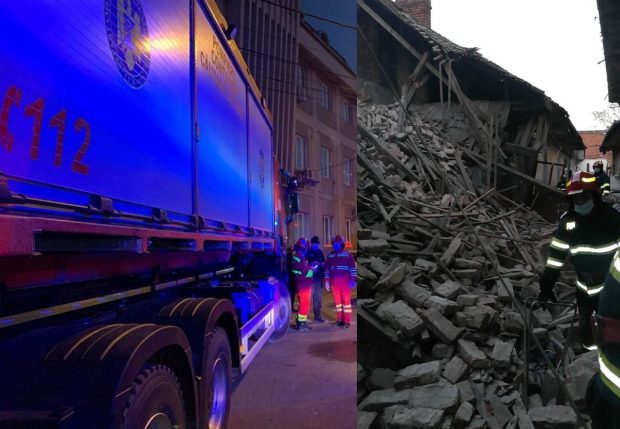 Explozie într-un imobil din Timișoara. O persoană prinsă sub dărâmături