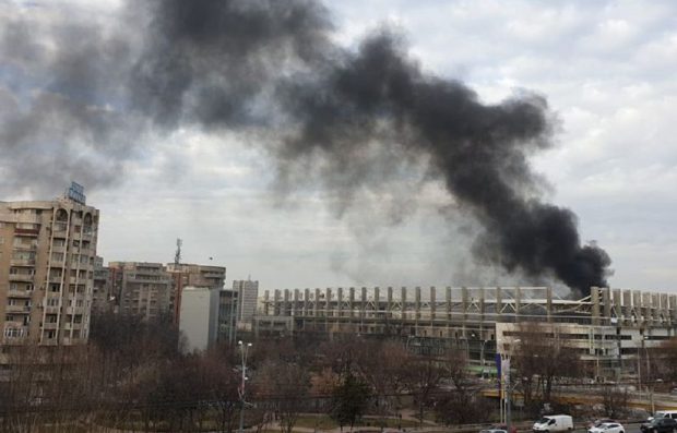 Incendiu la stadionul Rapid. Ce spun pompierii