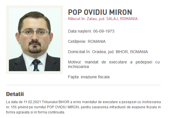 Fost preot orădean, dat în urmărire, după ce a fost condamnat la 9 ani de închisoare pentru o fraudă cu cârnați și alte produse din carne de 1.800.000 de euro