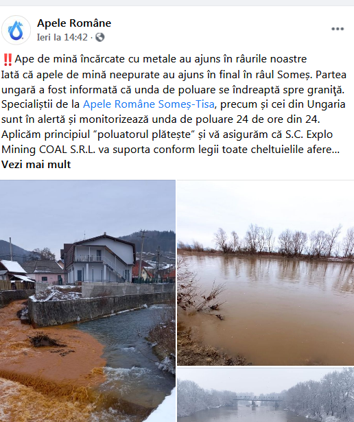 Președintele Ungariei i-a scris lui Iohannis, după ce sectorul maghiar al Someșului a fost poluat cu metale grele de la minele abandonate din România