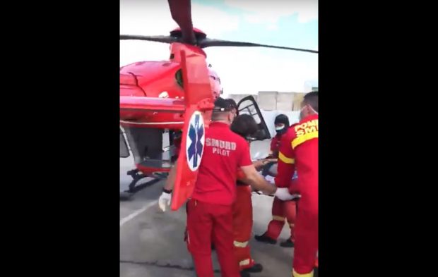 Bărbat din Prahova cu arsuri pe 70% din suprafața corpului, după explozia unei butelii. Victima, transportată la spital cu elicopterul SMURD