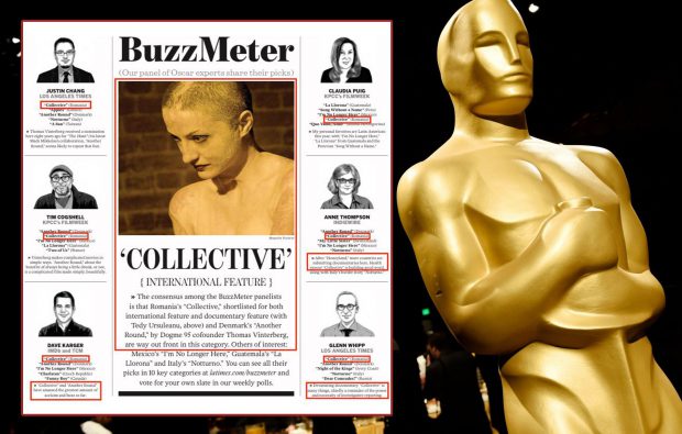 Începe votul secret pentru lista Oscar: competiție infernală pentru „Colectiv”. În 65 de ani, doar trei documentare au prins nominalizarea la Film Internațional!