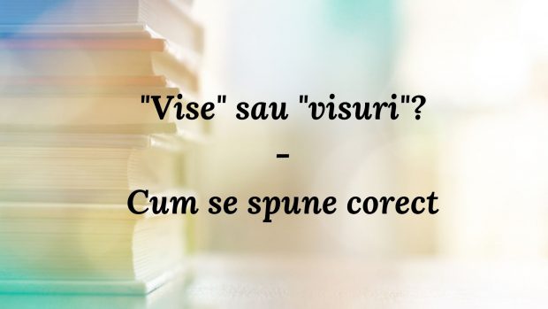 Vise sau visuri. Cum se spune corect