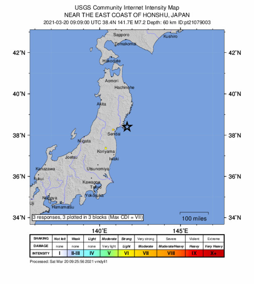 Cutremur de 7,2 în Japonia. Avertisment de tsunami de un metru