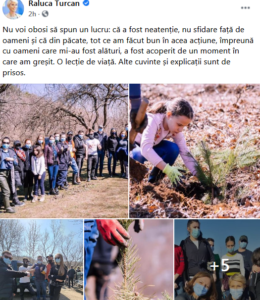 Raluca Turcan, noi explicații despre nepurtarea măștii de protecție: "A fost o neatenţie, nu sfidare faţă de oameni”
