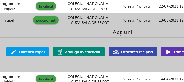 Noile opțiuni din platforma de vaccinare: rapelul poate fi acum programat la un alt centru