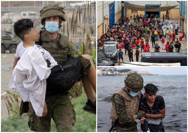 Imaginile disperării în Ceuta, sute de copii salvați din mare și ținuți în tabere în enclava spaniolă