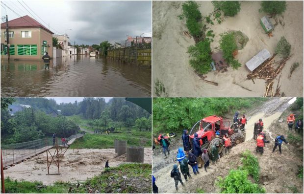 Bilanțul inundațiilor: două decese, o persoană dispărută, 77 de localități afectate. Cea mai gravă situație e la Biliești, în Vrancea