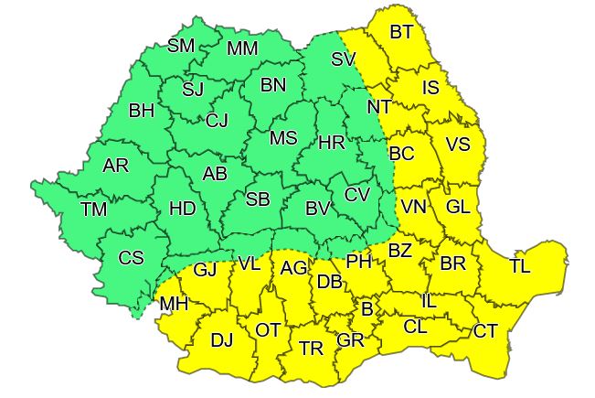 Codul de caniculă a fost prelungit. De luni, vin și ploile în mare parte a țării