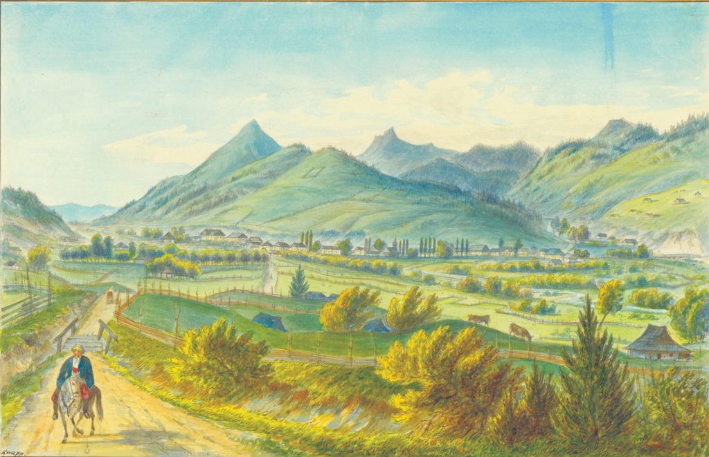 Vatra Dornei -pictură de Franz Xavier Knapp, 1867