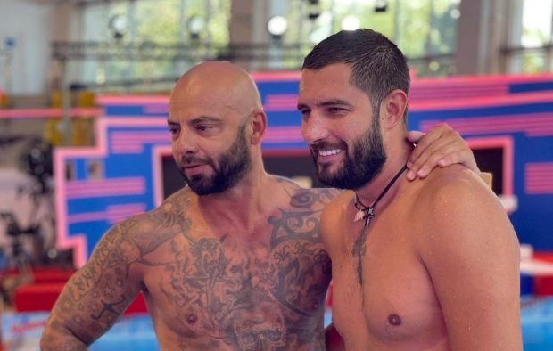 Imagine Stire Imagini cu Giani Kiriță și Cătălin Cazacu de la antrenamentele „Splash! Vedete la apă” | 2review.ro