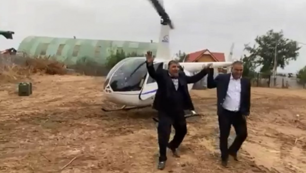 Primar din Dolj, dus la nuntă cu elicopterul; „Fu mișto! A fost ambiția lu’ finu’”
