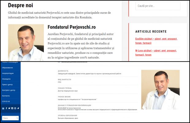 Fotografia unui celebru profesor medic de la cea mai mare universitate din Moscova folosită pentru o escrocherie de un „medic român”
