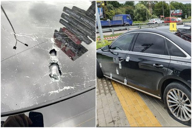 Tentativă de asasinat în Ucraina. Mașina unui consilier al președintelui, ciuruită de gloanțe