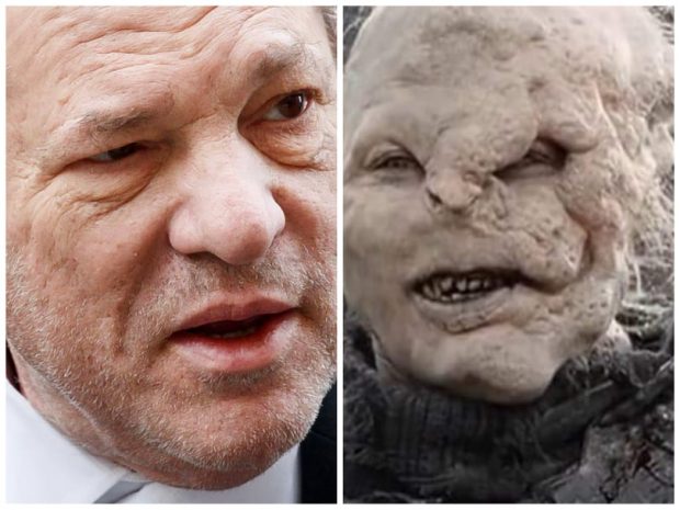 Un orc din „Stăpânul inelelor”, făcut după chipul lui Harvey Weinstein, producătorul condamnat pentru abuzuri sexuale