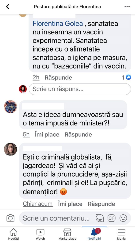 Mărturia învățătoarei care a fost făcută „criminală“ și a primit amenințări cu moartea după ce a făcut o lecție despre vaccinare. „Știu unde stai, găsim școala!”