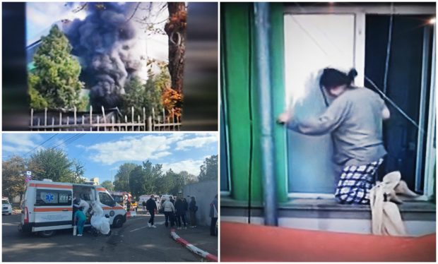 Scene dramatice: pacienți evacuați pe geam, în urma incendiului de la spitalul din Constanța