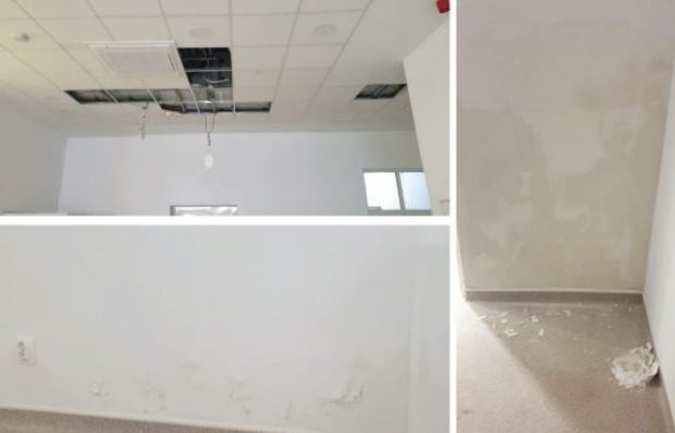 Apa infiltrată în pereții unui spital din Arad, renovat anul trecut cu 5 milioane de euro