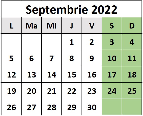 înainte de programul de lucru în zilele de sărbătoare 2022