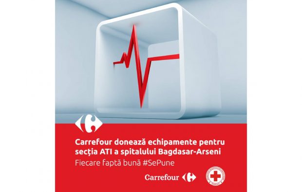 Crucea Roşie Română şi Carrefour România donează echipamente medicale pentru monitorizarea funcţiilor vitale în secţia ATI din „Bagdasar-Arseni”