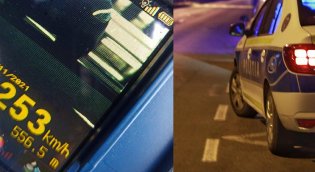 Ce amendă a primit un șofer român prins când gonea cu 253 km pe oră, pe autostradă