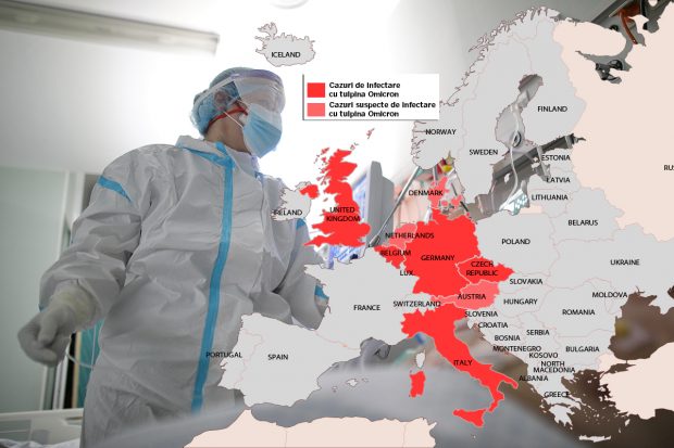 HARTĂ | Cel puțin 13 cazuri de infectare cu Omicron în Olanda, la pasageri veniți din Africa de Sud. Noua tulpină, confirmată în șase țări din Europa