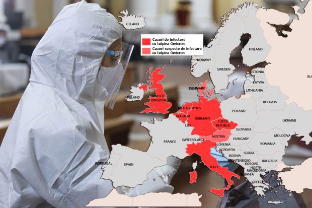 HARTĂ | Cel puțin 13 cazuri de infectare cu Omicron în Olanda. Noua tulpină, confirmată deja în șase țări din Europa