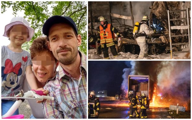 Șofer român de TIR ars de viu în cabină, în Germania. Soția lui: „A avut o presimțire că va muri la volan”