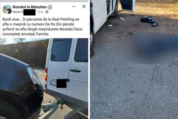 Șofer român căzut mort lângă microbuz, într-o parcare a unui supermarket din Germania