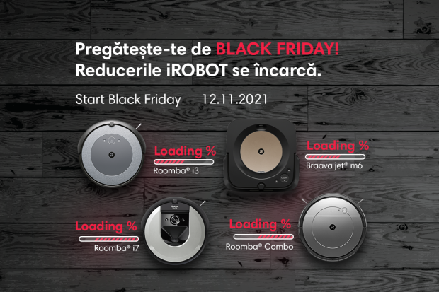 De Black Friday, dăruiește-ți un ajutor la curățenie de la iRobot.ro