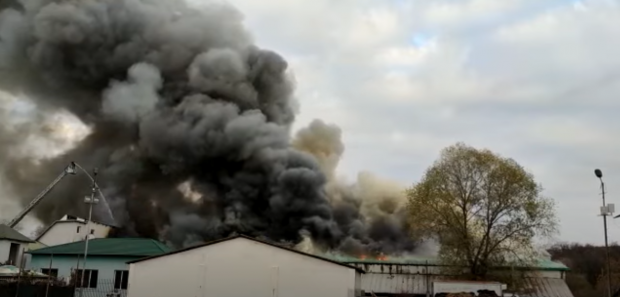 Incendiu de proporţii la o fabrică de mezeluri din Olt. A fost afectată și o clădire de birouri