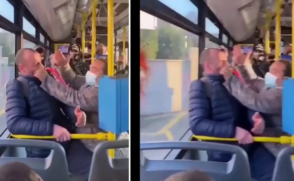 Bărbat din Cluj pălmuit de o femeie în autobuz pentru că nu purta mască de protecție anti-COVID