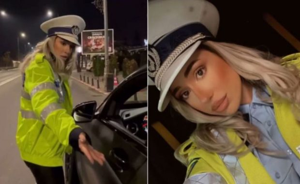 O tânără din București, cercetată penal după ce s-a îmbrăcat în polițistă pentru a filma un clip pe Instragram